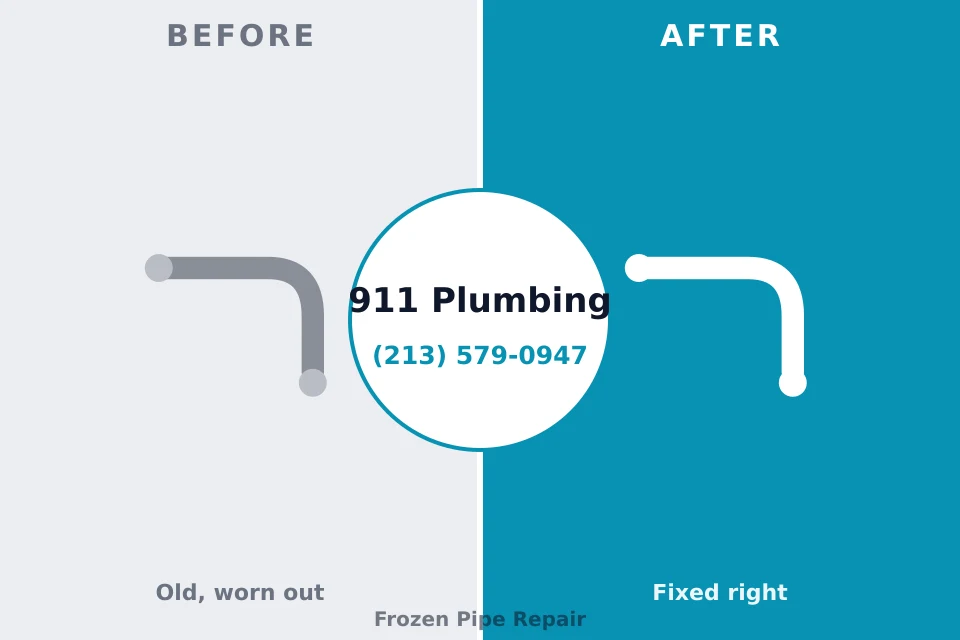 Before and after: plumbing company Holland, TX